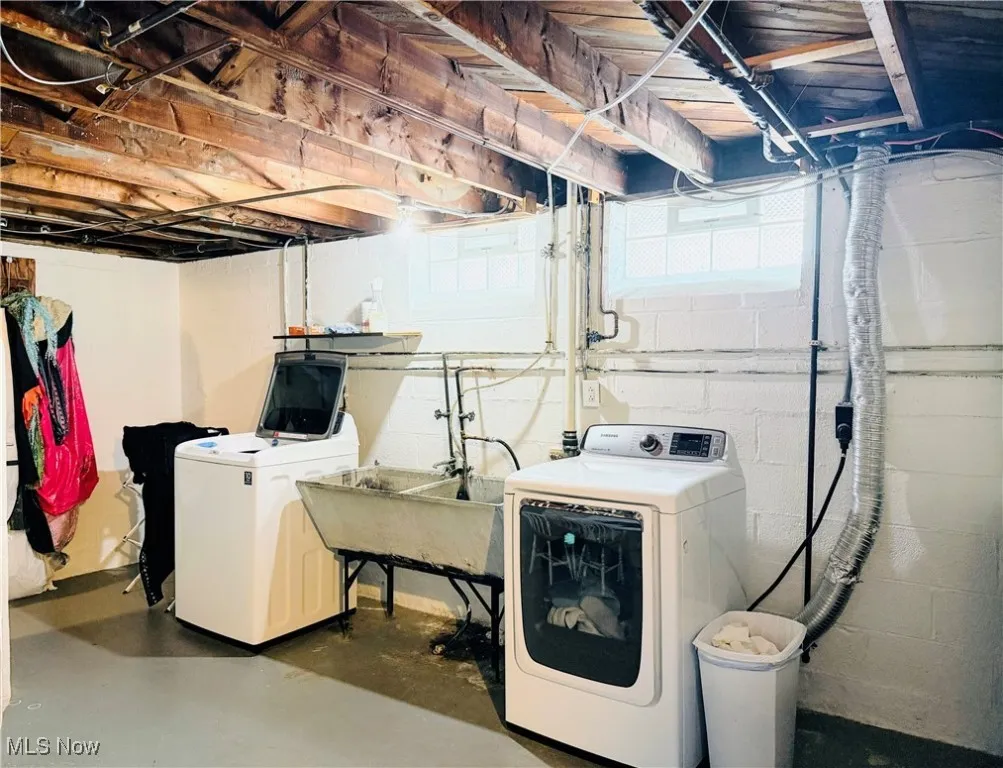 Laundry area featuring washer and dryer