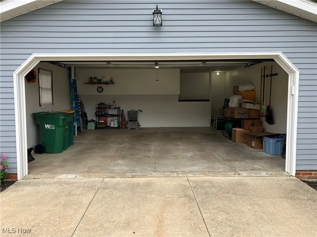 Garage with driveway