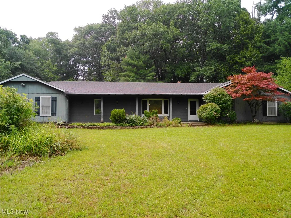 Ranch-style home with a front yard