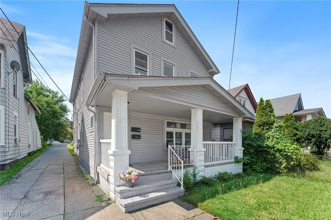 View of front of property with covered porch