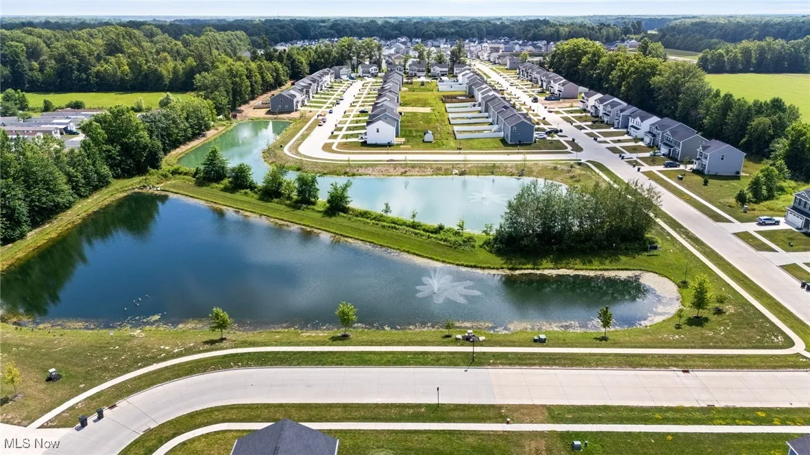 Drone / aerial view of a nearby body of water