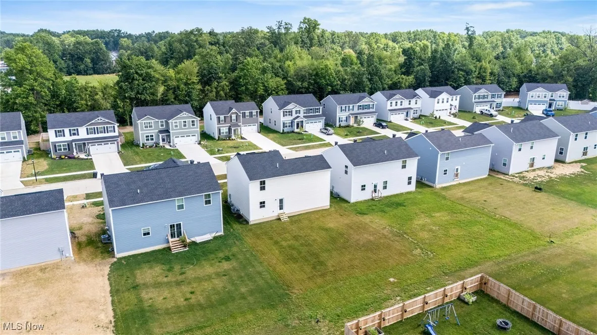 Aerial view of residential area
