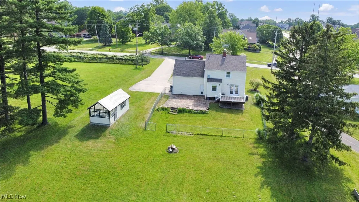 View from above of property
