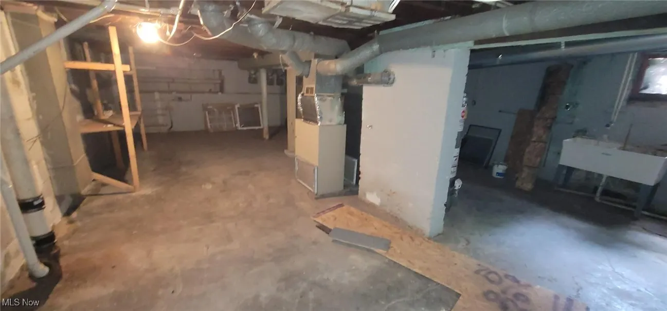 View of unfinished below grade area