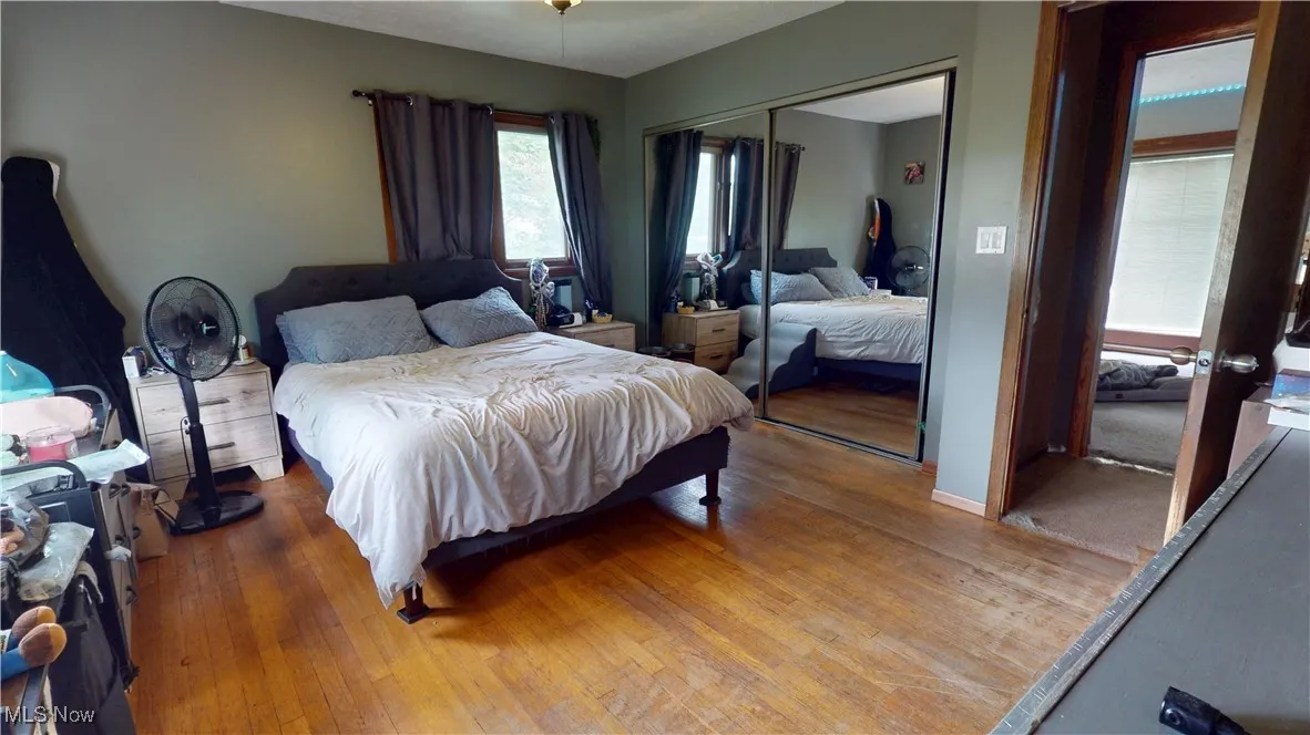 Master Bedroom with a closet and hardwood / wood-style flooring