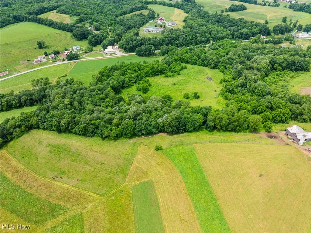 Aerial view of sparsely populated area