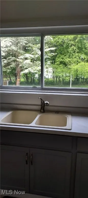 Kitchen view of a sink