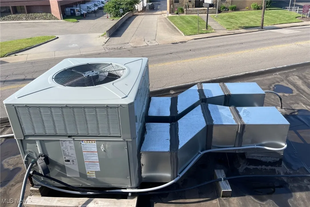 Exterior view of a central air condition unit