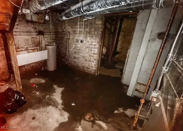 View of unfinished basement