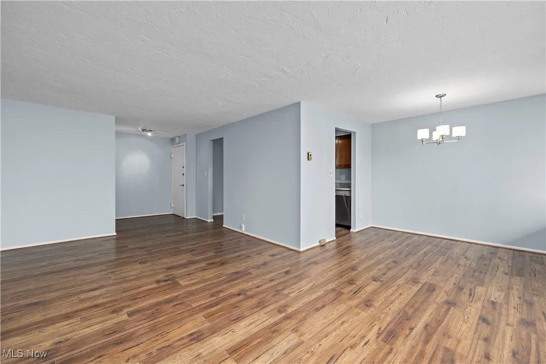 Living room and dining area