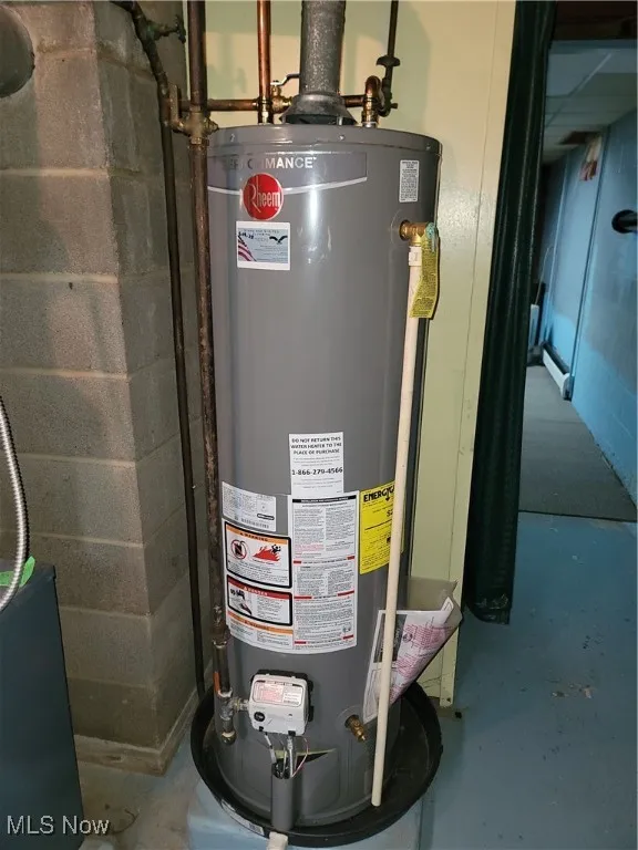 Utilities with gas water heater