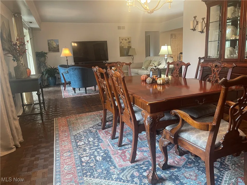 Full Dining to Living Areas.  So well maintained! Large newer windows.