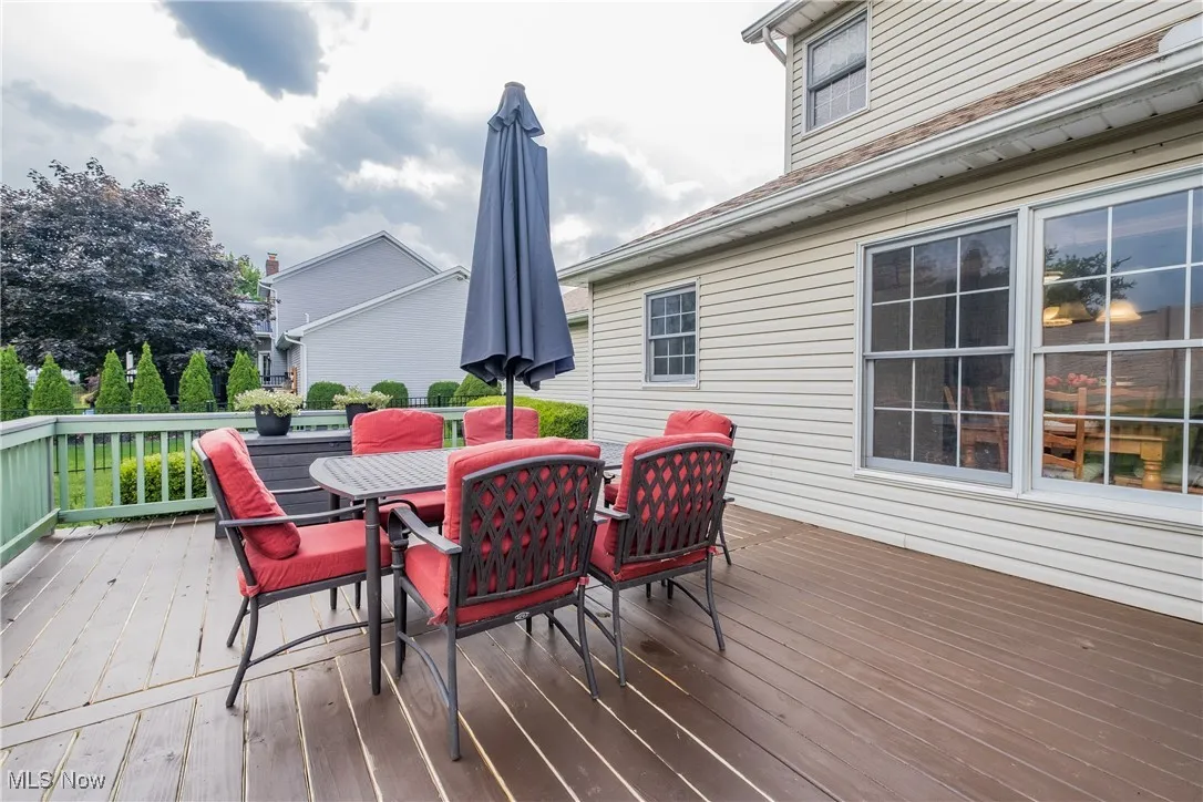 Deck featuring outdoor dining area