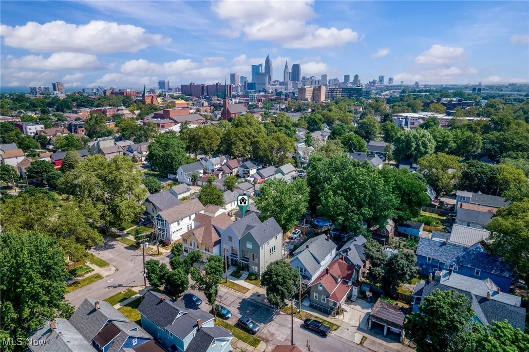 Aerial view of city skyline