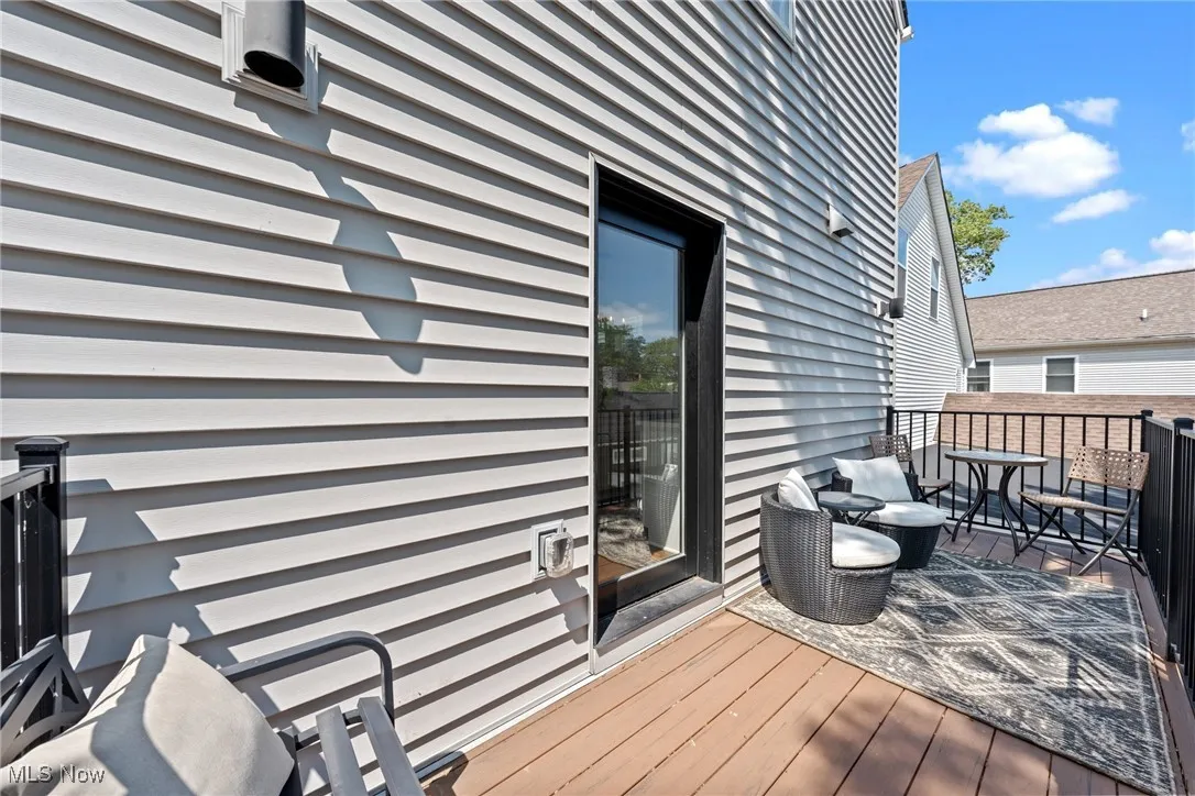 View of wooden deck
