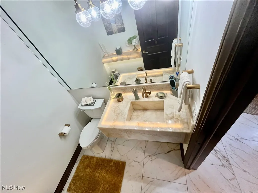 High end, half bath a real showpiece