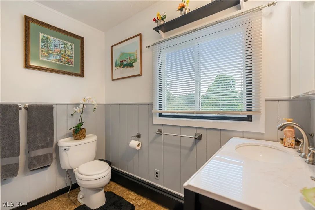 Remodeled full bath on first floor