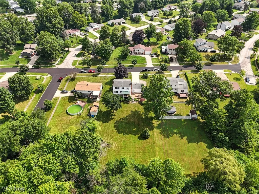 Aerial view of residential area