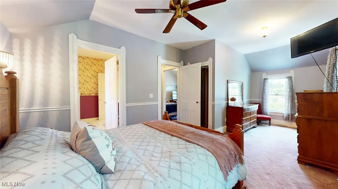 Primary Bedroom with access door to bathroom