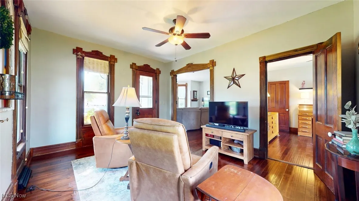 Parlor looking into office/bedroom on first
