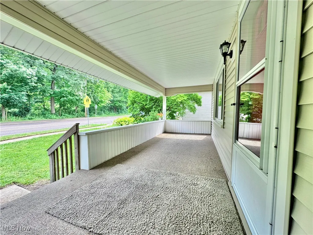 View of covered porch