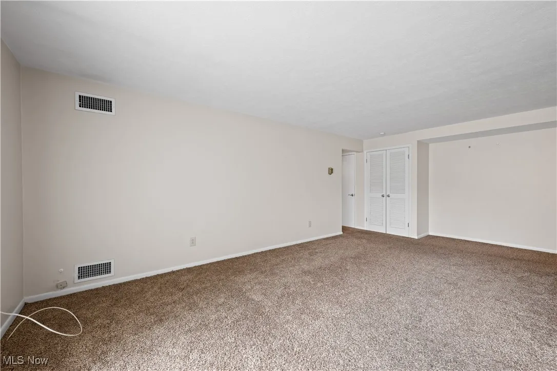 Living room with carpet flooring