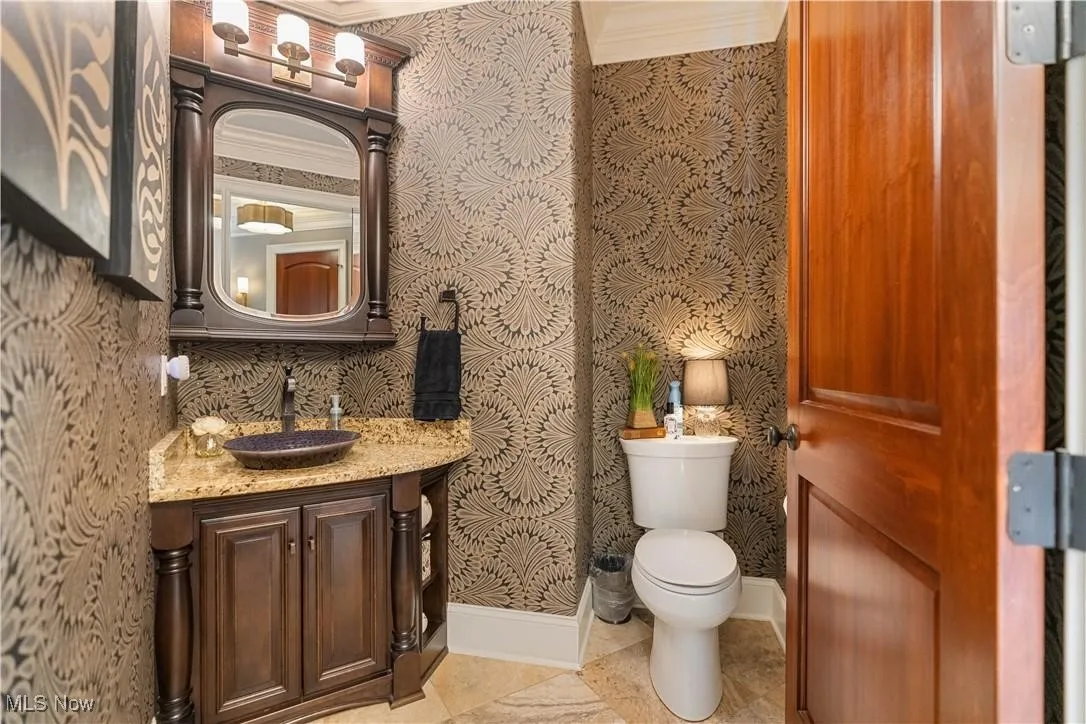Half bath on the first floor.