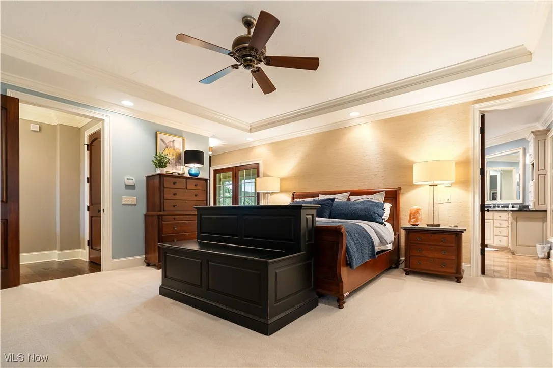 This large master suite has enormous walk-in closets, as well.