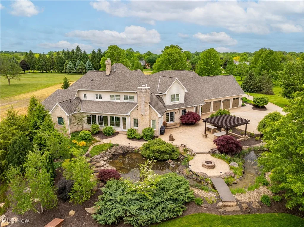 Rear view of this exquisite home.