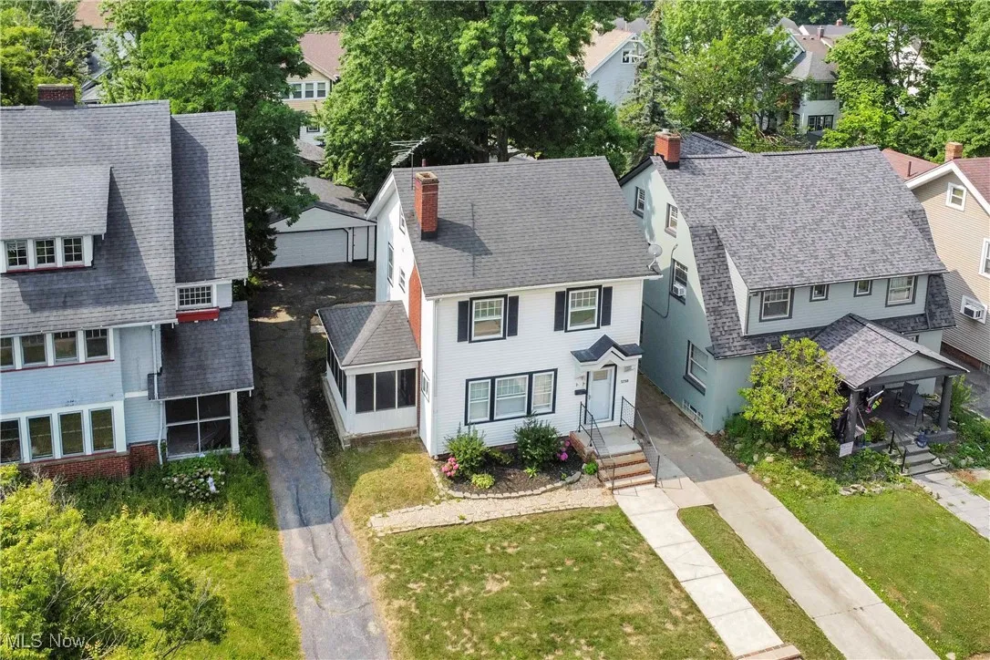 Aerial view of residential area
