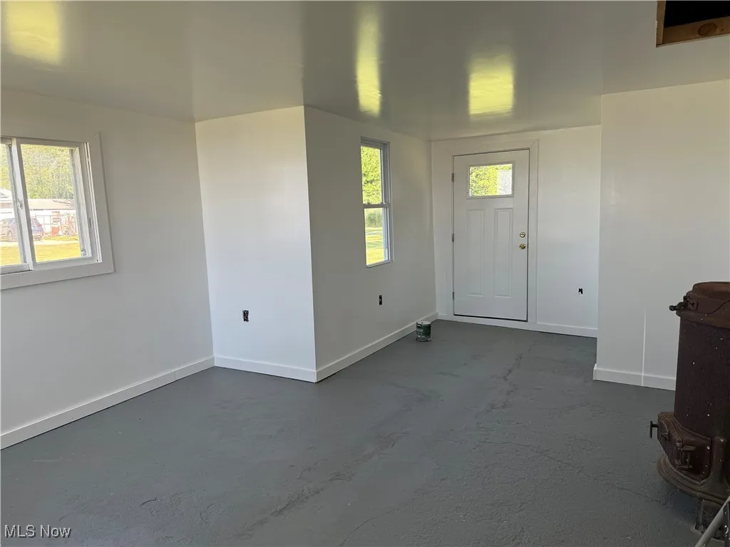 Entryway with baseboards