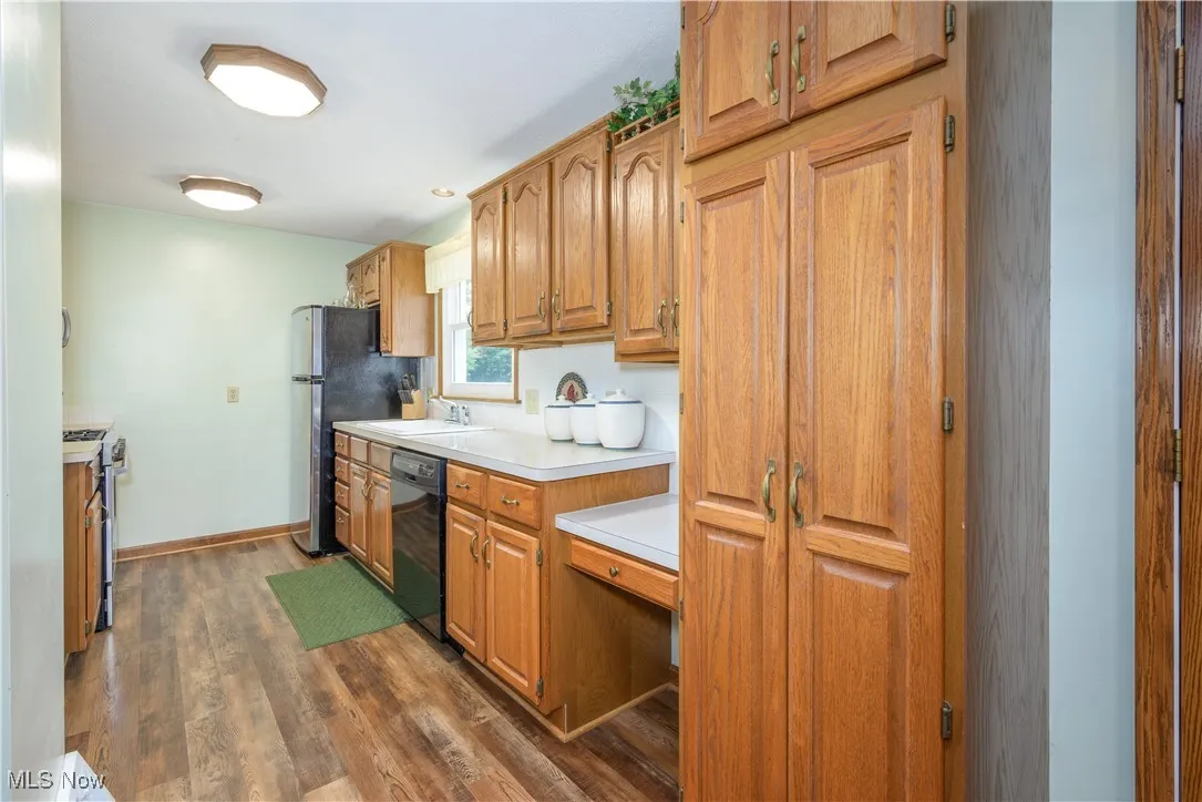  Wood cabinets and LVP flooring