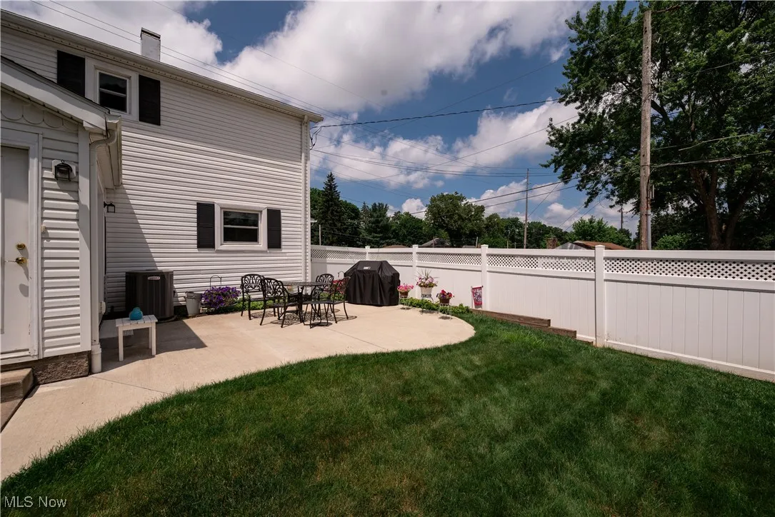 Back yard, patio and privacy fence