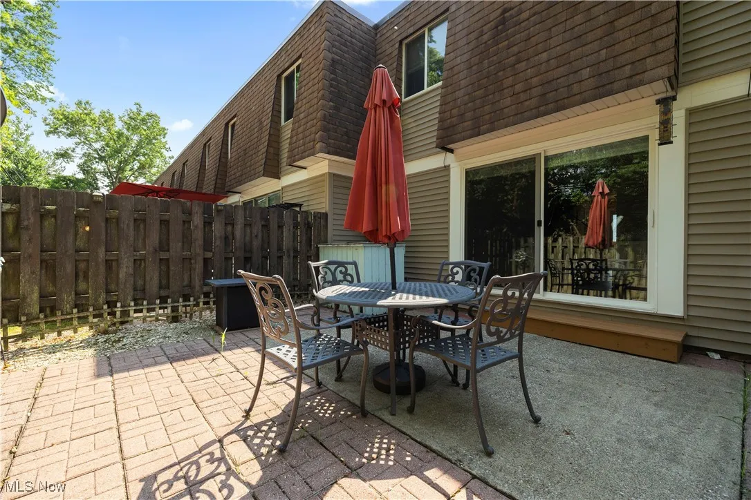 View of patio with outdoor dining space
