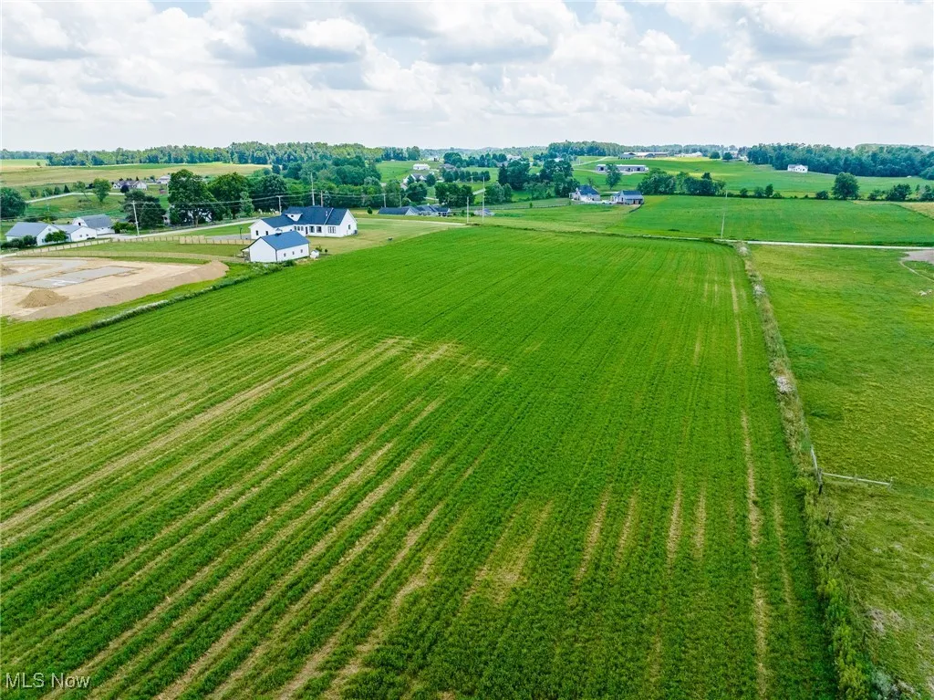 View of rural area featuring rows of crops