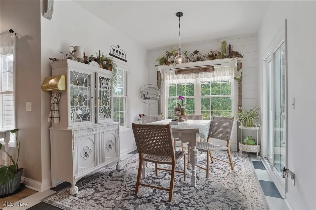 Dining space featuring baseboards