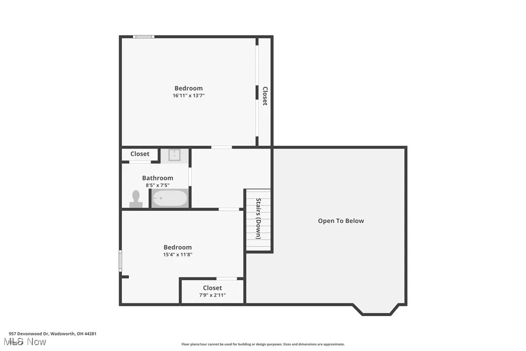 Second level floor plan