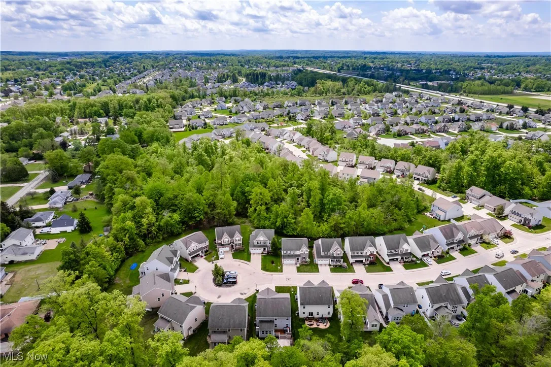 Aerial view of residential area