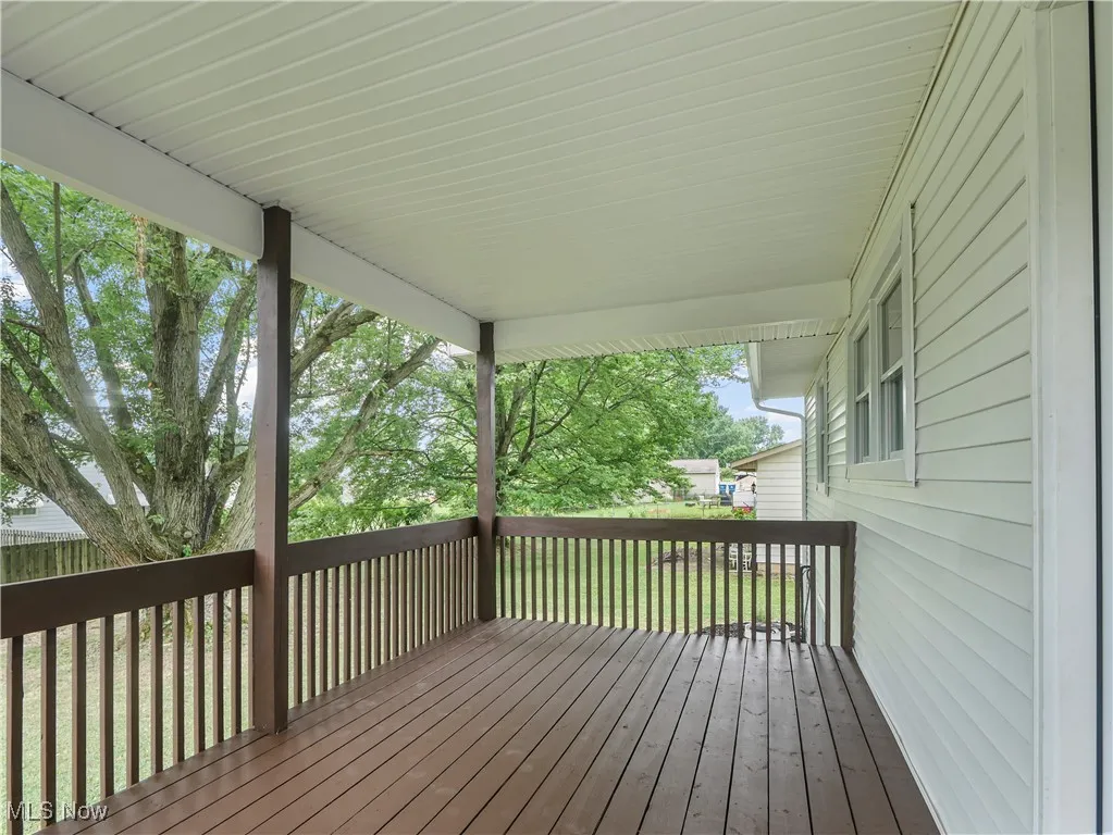 View of wooden deck