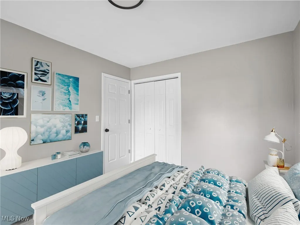 Bedroom featuring a closet