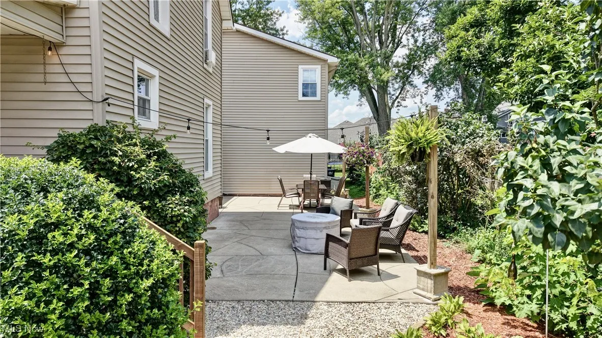 View of patio with outdoor dining space