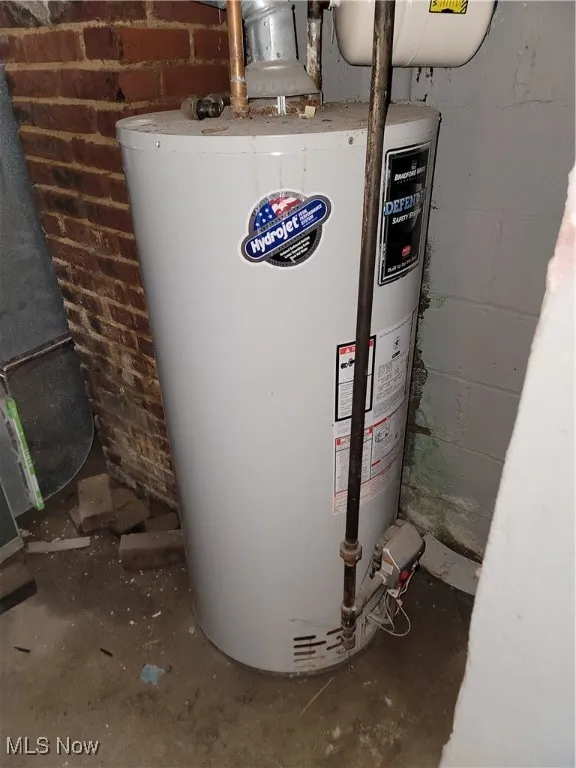 Utility room with water heater