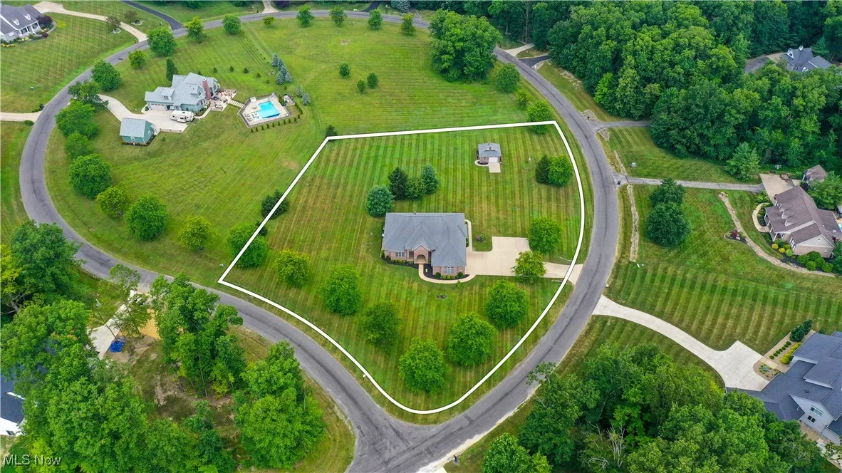 One of the largest lot in the community 1.9 acres