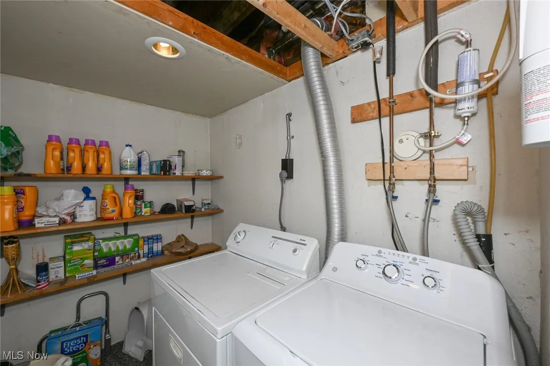 Laundry area with independent washer and dryer