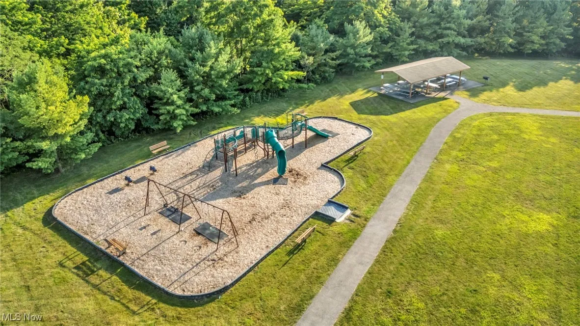 Drone / aerial view of a recreational park