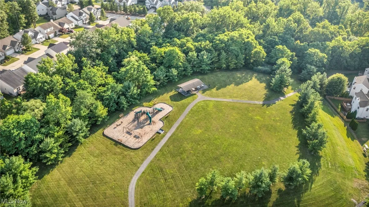 Aerial view of residential area