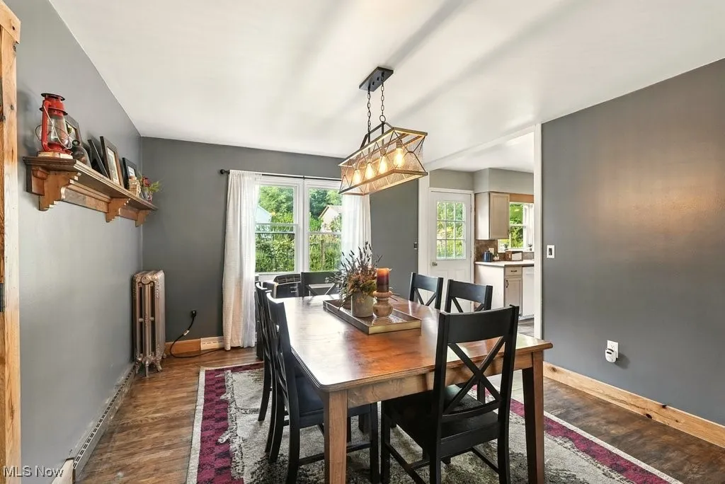 Dining Room with View of Kitchen