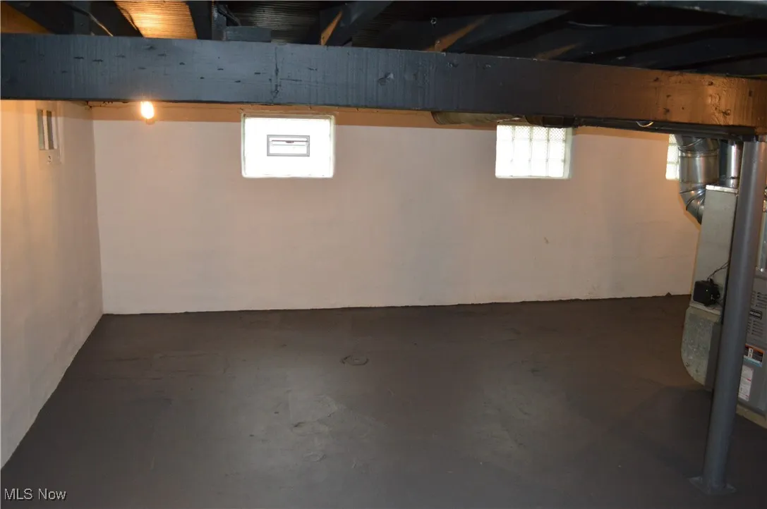 View of below grade area