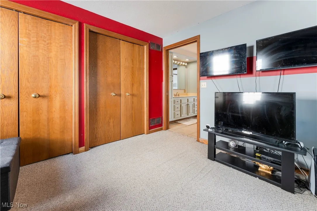 View of carpeted room