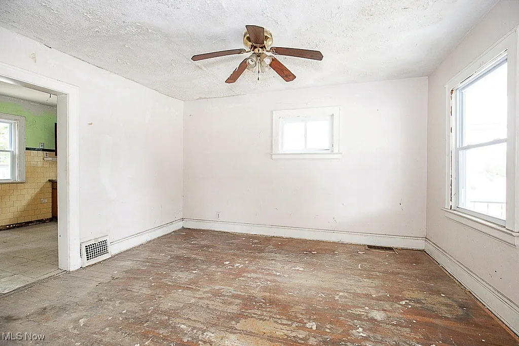 Dining room featuring a ceiling fan